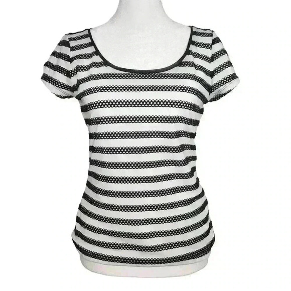 White House Black Market Tops - White House Black Market women's black & white striped blouse size XS